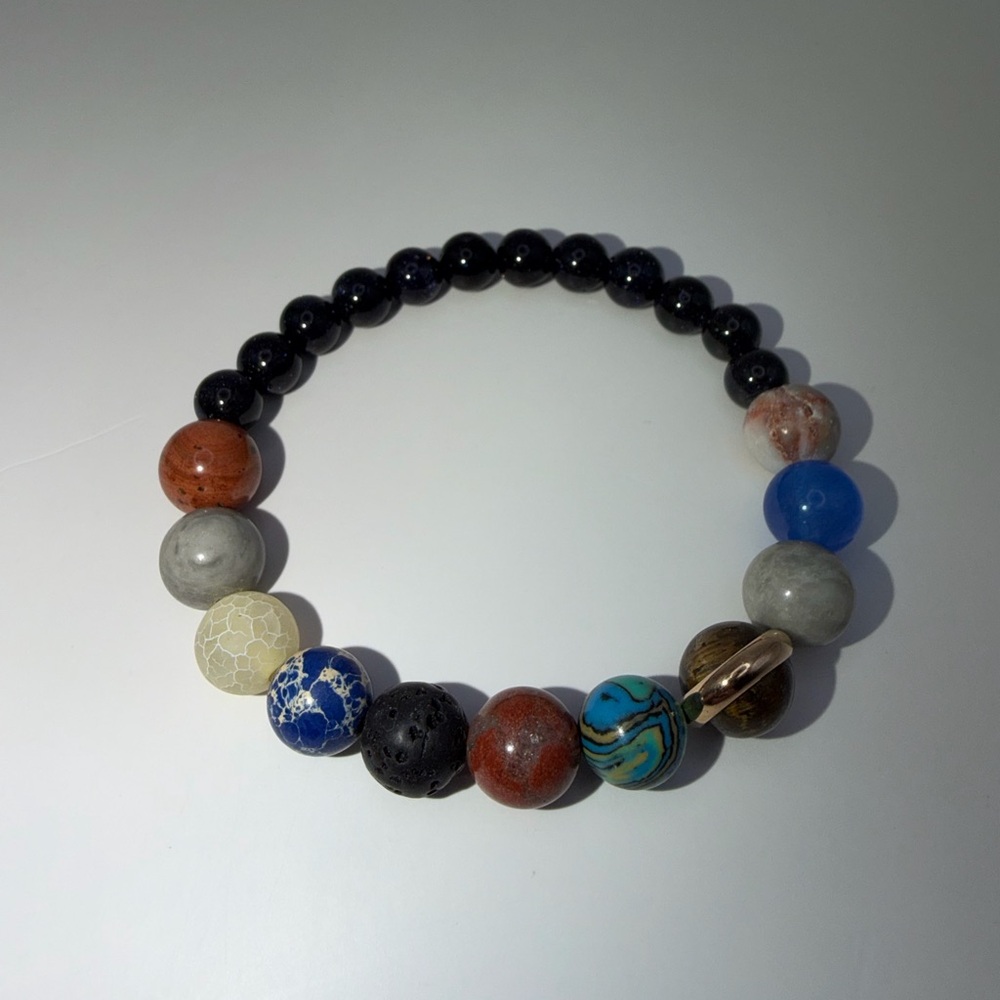 Mixed Stone Planets Bracelet